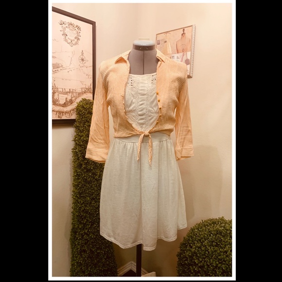 Forever 21 Tops - Creamsicle Gingham Crop Top